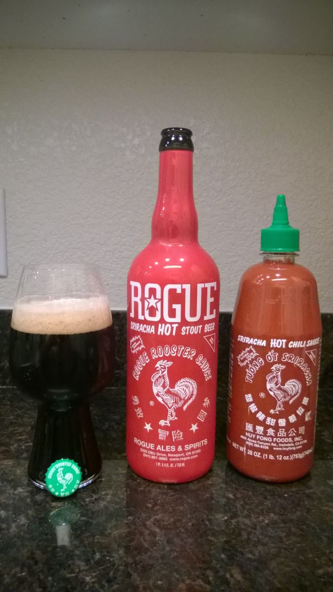 Rogue Sriracha Hot Stout, Sriracha Huy Fong Hot Sauce
