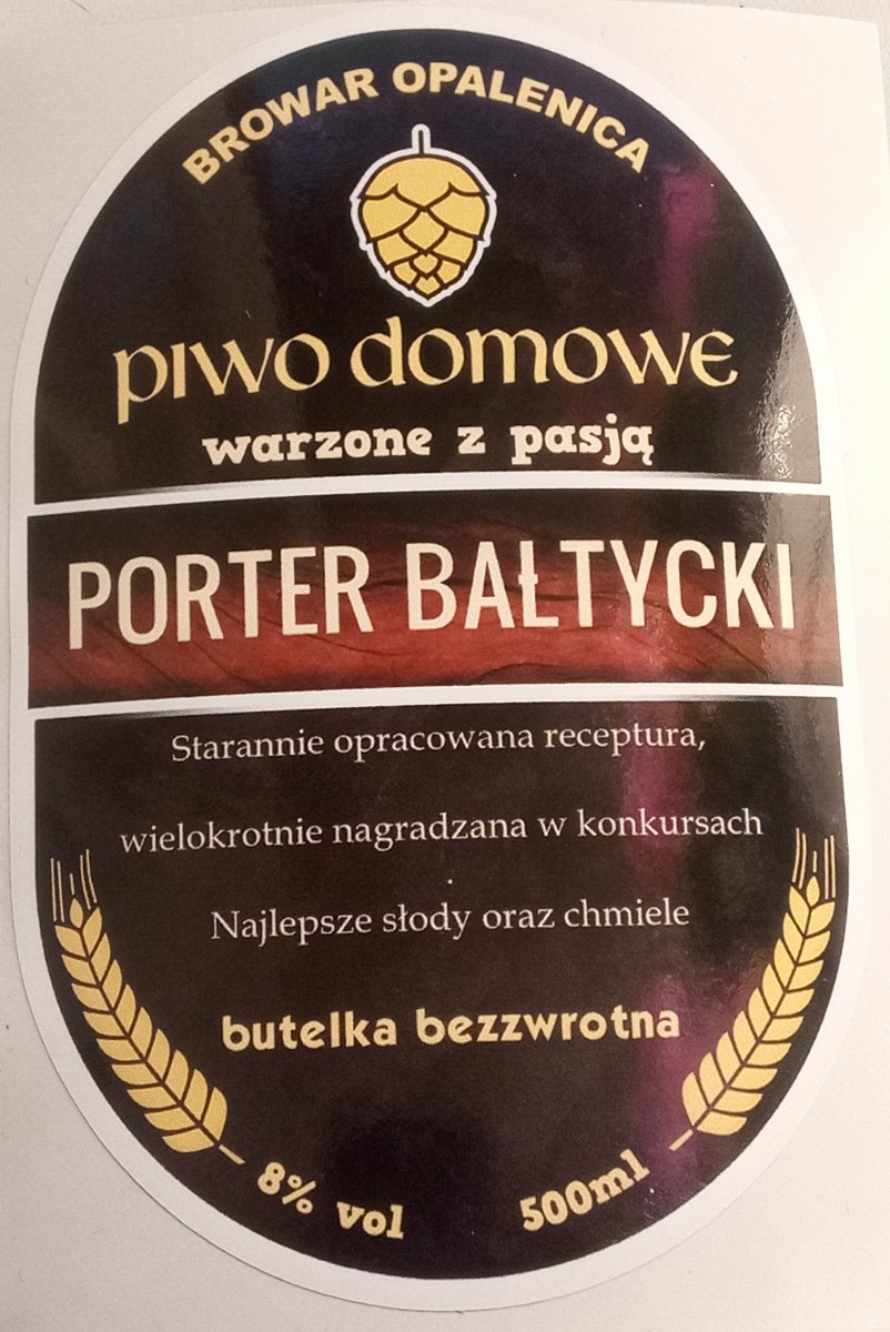 etykieta Porter Bałtycki browar opalenica.jpg